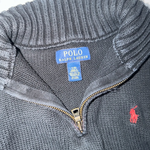 Ralph Lauren Kids Black Zip-Up Sweater - Picture 3 of 6